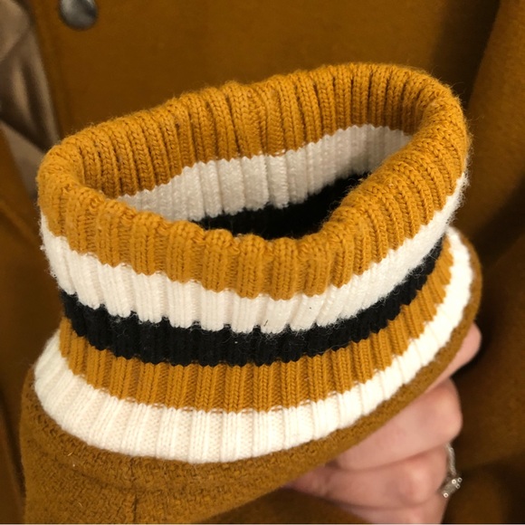 Sandro wool and leather bomber jacket - Picture 12 of 12